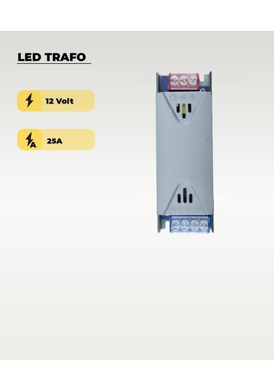 12v 25a 300w Ultra Slim Led Trafo İnce Kasa Yüksek Performans Güç Kaynağı