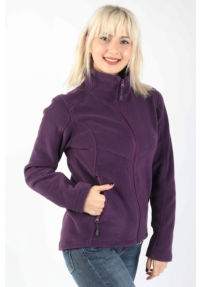 Kadın Balıkçı Fermuarlı Sweatshirt Mor