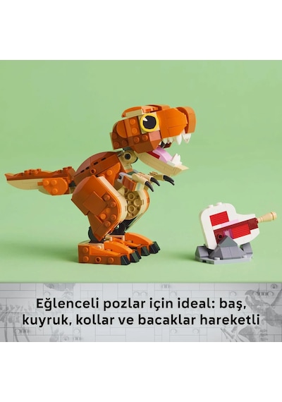 LEGO® Jurassic World Küçük Eatie: T. rex 76967 - 7 Yaş ve Üzeri Çocuklar için Dinozor İçeren Yaratıcı Oyuncak Yapım Seti (317 Parça)