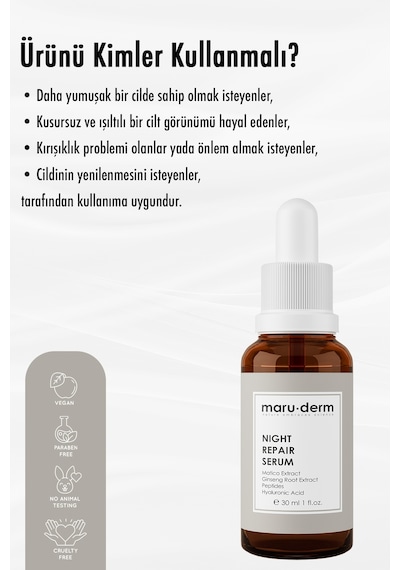Maruderm Night Repair Gece Onarıcı Cilt Bakım Serumu 30 ML