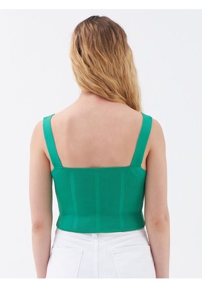 LOFT Long Crop Kadın Atlet Lf2031646 Q1.v1 Yeşil