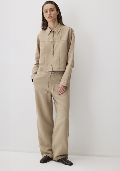 Mavi - Kahverengi Tencel Tm Lyocell Karışımlı Pantolon 1011012-70361 Kahverengi