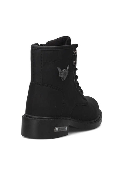 Kocamanlar Unisex Kışlık Uzun Dayanıklı Kauçuk Taban Bot Outdoor Postal Bot Siyah