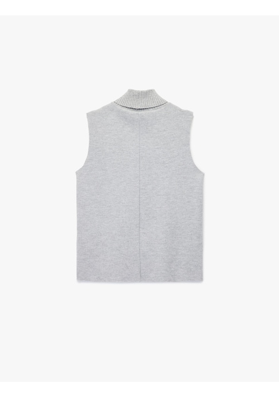 Koton Balıkçı Yaka Kolsuz Body Gri 6wak10094ek Gri
