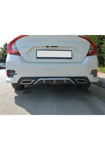 Honda Civic Fc5 Arka Difüzör Çift Renk 2016-2021 Arası