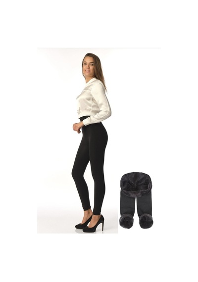 Vienetta Yüksek Bel Içi Peluşlu Termal Taytsiyah L/Xl Siyah