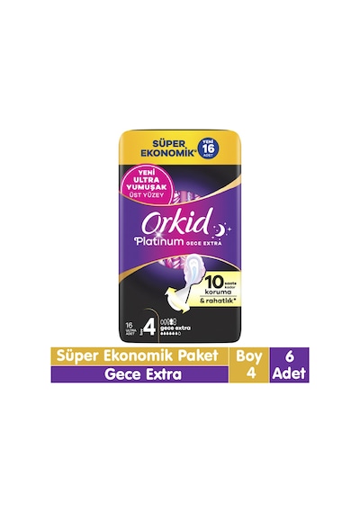 Orkid Platinum Gece Ekstra Süper Ekonomik Paket 16x6 96 Adet