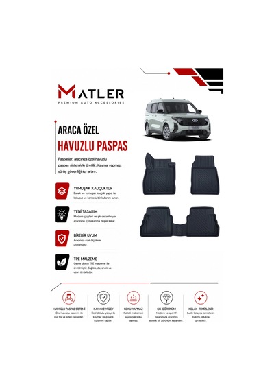 Ford Courier 2025 Model 4d Ekstra Havuzlu Paspas