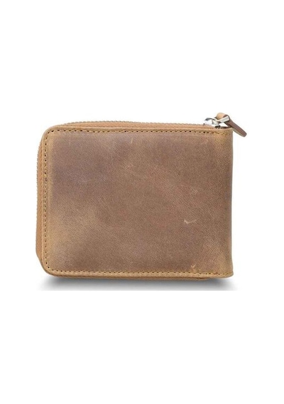 Guard Antik Taba Fermuarlı Yatay Mini Deri Cüzdan - Grd2403xw22459 Çok Renkli