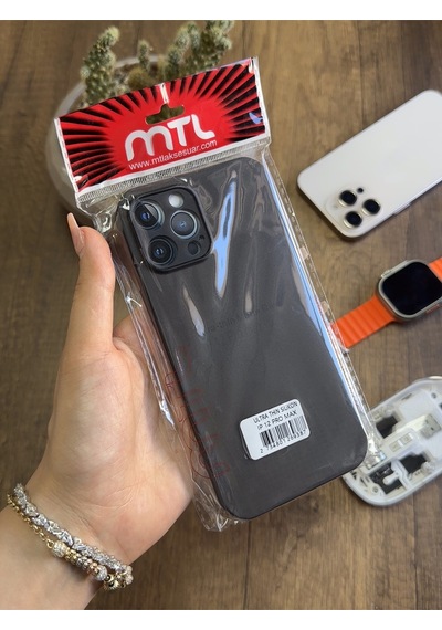 Apple iPhone 12 Pro Max Uyumlu Süper İnce Mat Ultra Thin Silikon Kılıf Siyah