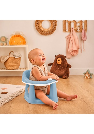 Bebek Banyo Oturağı - Vakum Tabanlı Bebek Mama Oturağı - Sağlam Kaymaz Taban - Rahat Oturma Zemini - Oyuncak Detaylı -32 X 32 Cm
