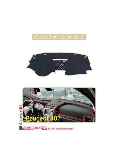 Peugeot 407 2004- 2010 Torpido Koruma Halısı Bej Kenar