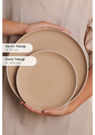 Karaca Earth Collection Terra 36 Parça 8 Kişilik Yemek Takımı Bej Bej