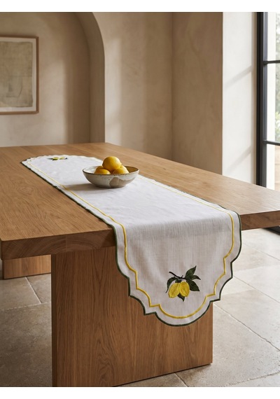 Limoncello Embroidered Runner Çok Renkli