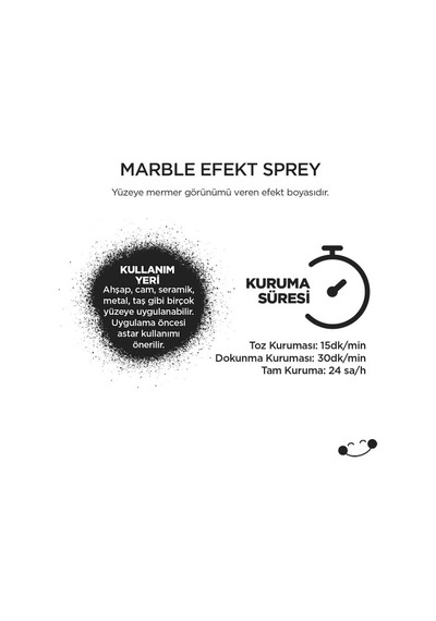 POLİSAN ÖZEL AMAÇLI SPREY MERMER EFEKT SİYAH 200 ML.
