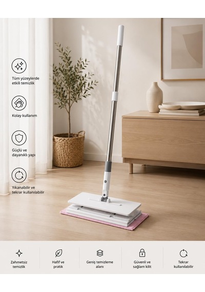 Akıllı Mop Krafz One Click Otomatik Bez Yakalayan Temizlik Seti - Kıskaçlı Duvar Ve Yer Yüzey Mopu, Tüm Bezlerle Ve Islak Mendille Uyumlu El Değmeden Bez Değiştiren 2 Adet Mikrofiber Bez Hediyeli Çok Renkli Akıllı Mop Krafz One Click Otomatik Bez Yakalayan Temizlik Seti - Kıskaçlı Duvar Ve Yer Yüzey Mopu, Tüm Bezlerle Ve Islak Mendille Uyumlu El Değmeden Bez Değiştiren 2 Adet Mikrofiber Bez Hediyeli Çok Renkli