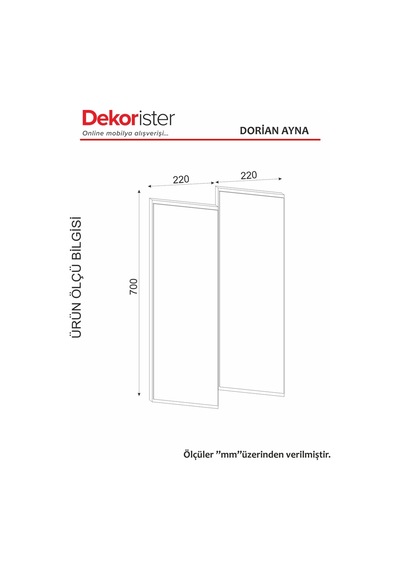 Dekorister Exclusive Dorian Ayna Şeffaf
