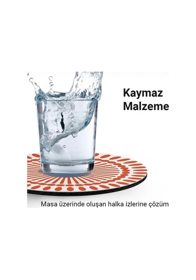 Valerine Life Yıkanabilir Kaymaz Ofis Çay Ve Kahve Fincan Bardak Altlığı 10x10cm 6 Adet Model No.503 Siyah
