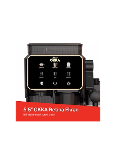 Arzum OK0047 Okka Barista Compact 1400 W Süt Hazneli 15 Bar Basınçlı Otomatik Espresso Makinesi