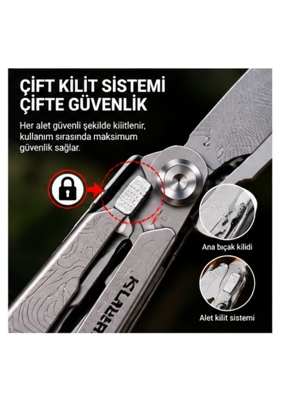 Klarus Mt07 Multitool 20 Fonksiyonlu Pense Gümüş