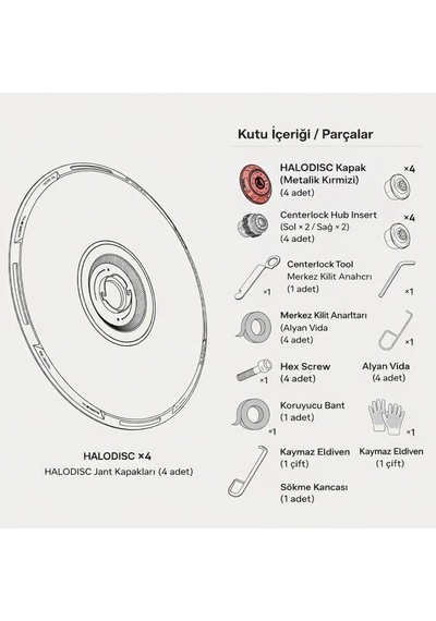 Ayrex Halodisc 2 Cyper Track 19" - Juniper Ve Legacy Uyumlu Jant Kapağı