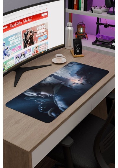 Resident Evil Kaymaz Dikişli Kauçuk Oyuncu Mousepad V1 - 70x30 Xl Gaming Mouse Pad Fare Altlığı