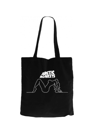 Arctic Monkeys Girl Siyah Kanvas Bez Çanta Siyah