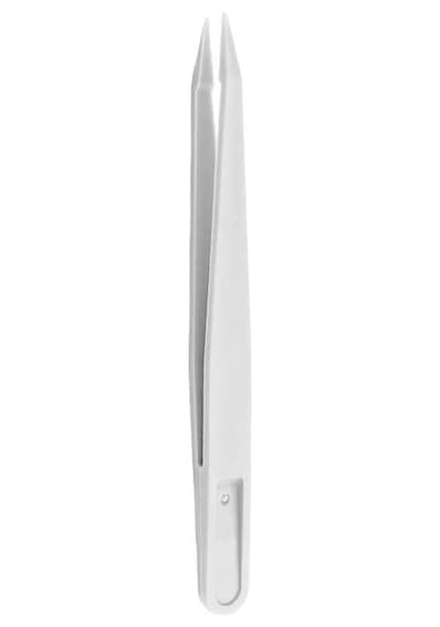 Koodmax Hassas Elektronik Ve El Sanatları Tamir Cımbızı Sert Plastik 11cm Düz Cımbız Beyaz