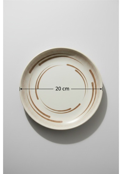 6'lı Toledo Pasta Tabağı 20cm Dijital Costa Rinart Krem
