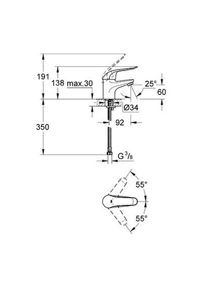 Grohe Engelli Kullanımına Uygun Lavabo Bataryası Krom 32762000