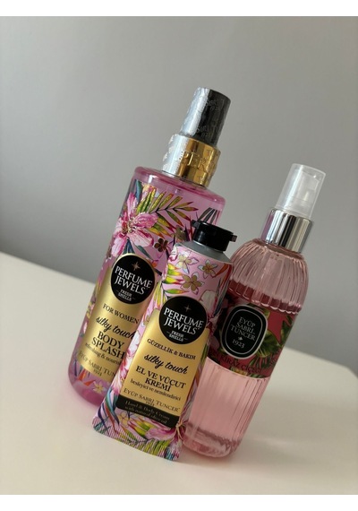 Eyüp Sabri Tuncer Perfume Jewels Silky Touch Vücut Spreyi 250 Ml + El Kremi 50ml + Kiraz Çiçeği Sprey Kolonya 150 Ml