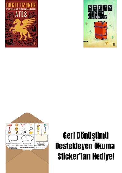 Uyumsuz Defne Kaman'ın Maceraları - Ateş + Yolda + Okuma Sticker'ları