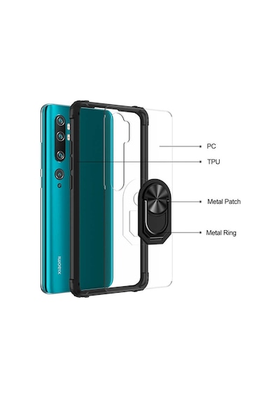 Xiaomi Mi Note 10 Lite Kilif Seffaf Sararmaz Yüzüklü Mola Kapak 406652978