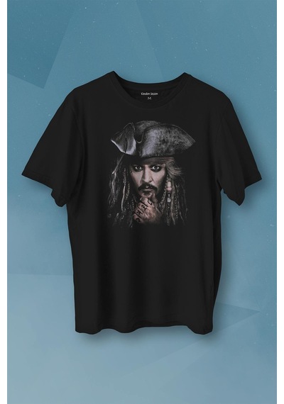 Jhonny Depp Captain Jack Sparrow Karayip Korsanları Pirates Caribbean Baskılı Tişört Unisex T-shirt 001 Jhonny Depp Captain Jack Sparrow Karayip Korsanları Pirates Caribbean Baskılı Tişört Unisex T-shirt 001