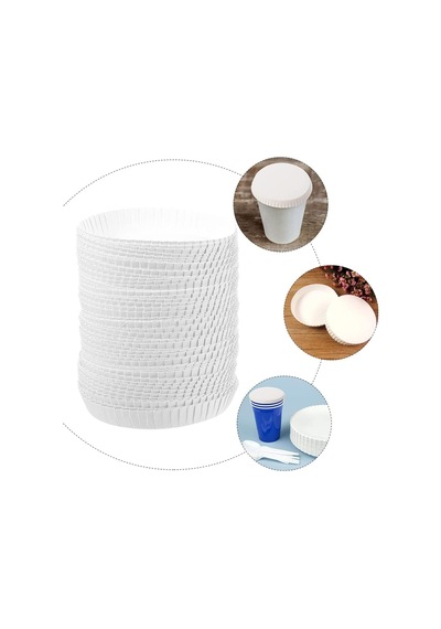 100 Adet Karton Bardak Kapak Tıkacı Kağıt Bardak Kapağı