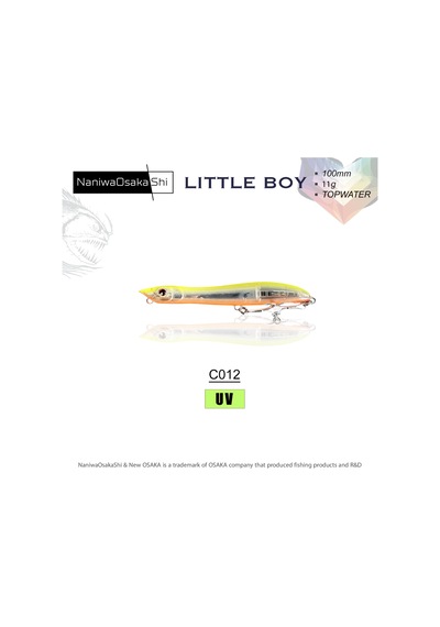 Nanıwaosakashı Lıttle Boy 100mm 11gr Topwater C012