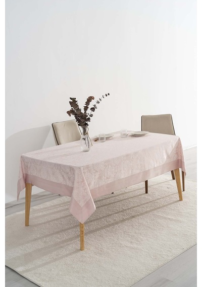 Rivaistanbul Damascus Pudra Pembe Masa Örtüsü 160x220 Cm Pembe