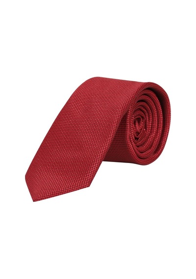 Plus Scorpion Klasik & Modern Stil Uyumlu Armürlü Erkek Kravat Özel Gün Ve İş Hayatı İçin Kırmızı