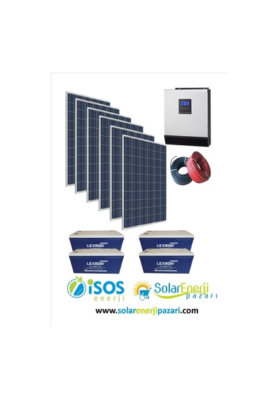 1.5 Kw Güneş Enerjili Bağ Evi.hobi Ahçesi Paketi 6x280watt