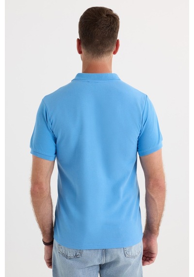 Tudors Erkek Slim Fit Dar Kesim Premium Seri %100 Pamuk Yumuşak Dokulu Merserize Mavi Polo Yaka Tişört -50907 Tudors Erkek Slim Fit Dar Kesim Premium Seri %100 Pamuk Yumuşak Dokulu Merserize Mavi Polo Yaka Tişört -50907