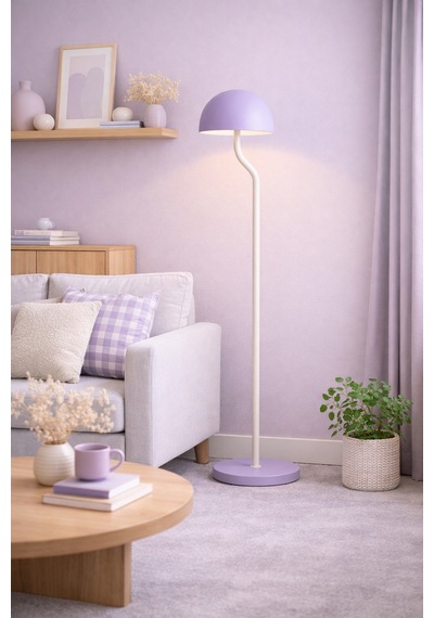 Luma Metal Lambader Oturma Odası & Yatak Odası & Salon Lambader Mor