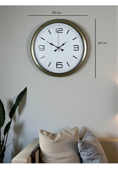 Modern Tasarım Eskitme 40 Cm Metal Duvar Saati Çok Renkli
