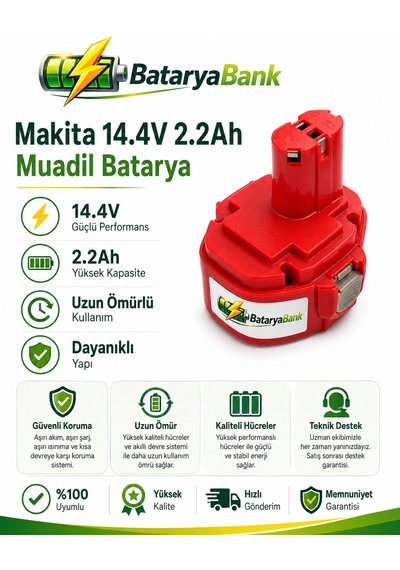 Bataryabank Makita 14.4v 2.2ah 2200mah Muadil Matkap Bataryası