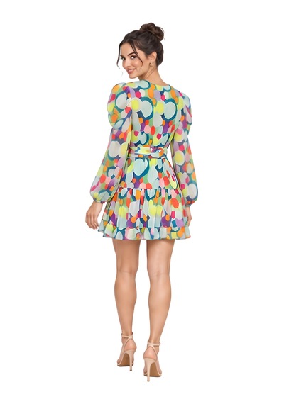 Lili Woman Kadın V Yaka Renkli Geometrik Desenli Kuşaklı Mini Elbise Çok Renkli Lw.gk-elb004ck Lili Woman Kadın V Yaka Renkli Geometrik Desenli Kuşaklı Mini Elbise Çok Renkli Lw.gk-elb004ck