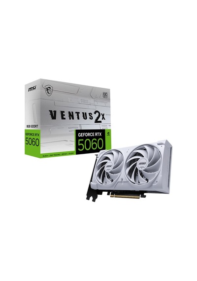 Msı Geforce Rtx5060 8g Ventus 2x Oc Whıte 8gb Gddr7 128bıt 1xhdmı 3xdp Ekran Kartı