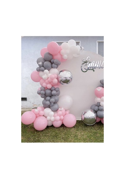 Pembe Beyaz Gri Balon Zinciriniz A