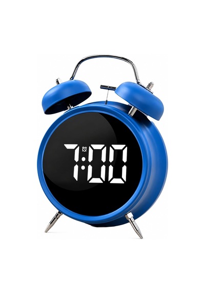 Çift Çanlı Dijital Alarm Saati 70db Yüksek Sesli, Led Ekranlı, Sıcaklık Ve Tarih Gösterimli, Sessiz Çalış Çok Renkli 60460648