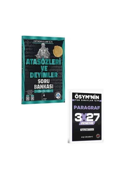 Edebiyat Sokağı 2027 5. 6. 7. 8. Sınıf Atasözleri Ve Deyimler Soru Bankası+ Evp Akademi Paragraf