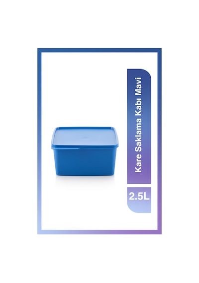Tupperware Kare Saklama 2.5L Mavi