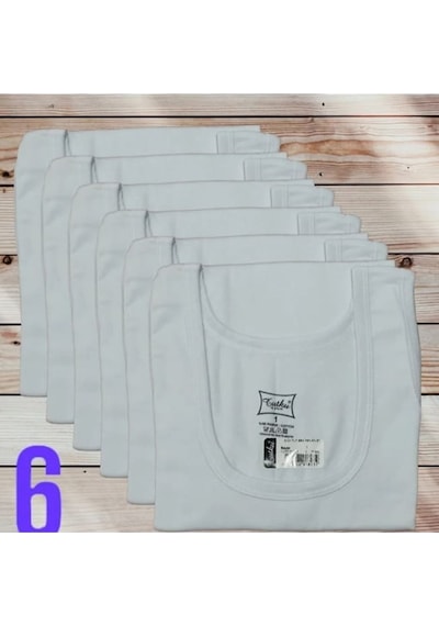 Red - Ma Erkek Atlet %100 Pamuklu 6 Lı Ter0101 Beyaz